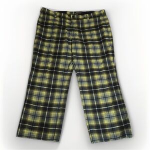 Nike Golf Tour Performance Dri-Fit Yellow Grey Plaid Men's Pants 36 x 34